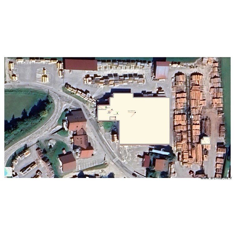 SCIERIE MOUGIN VILLERS LE LAC INTERIEUR -1. Plan de 5 pièces et 153 m2