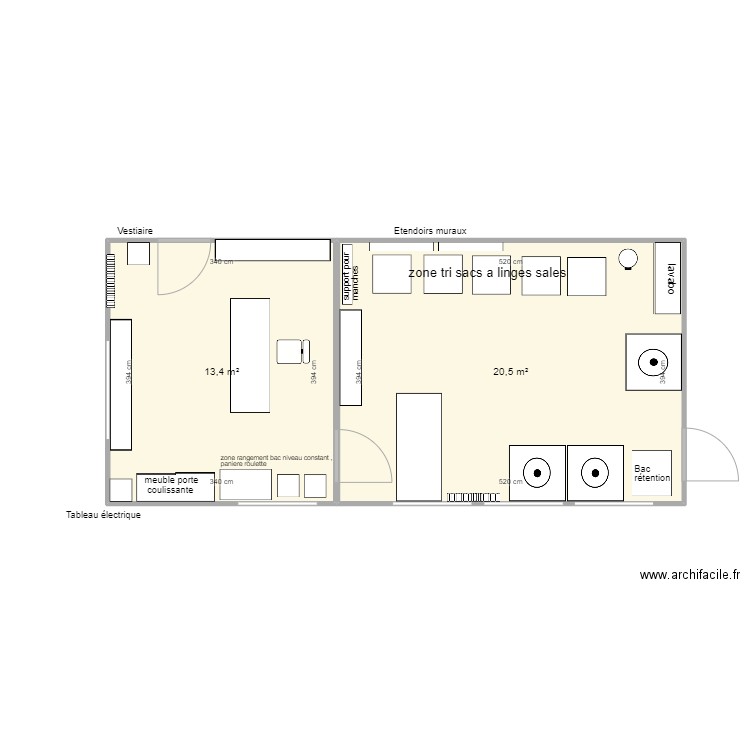 lingerie. Plan de 0 pièce et 0 m2