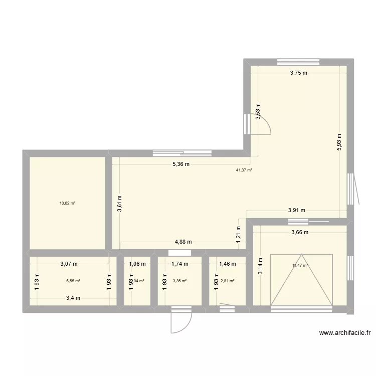 plan3. Plan de 7 Pièces et 78 m²
