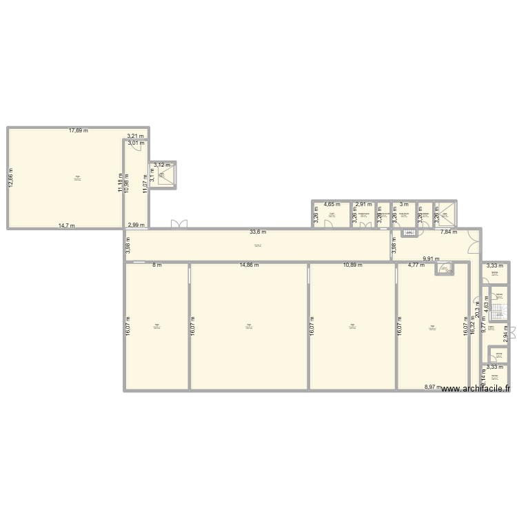 france genoise. Plan de 22 pièces et 1215 m2