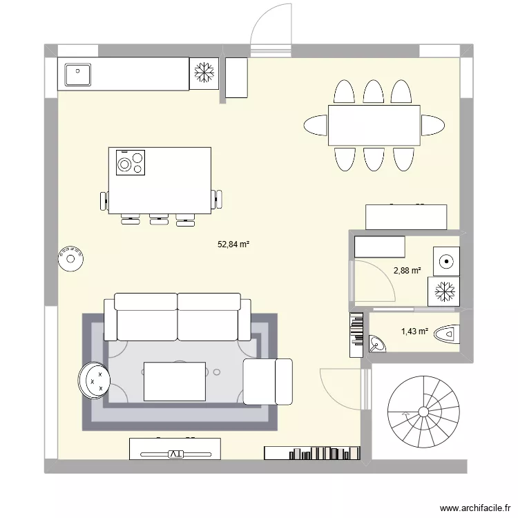 RDC Maison Cube 2. Plan de 