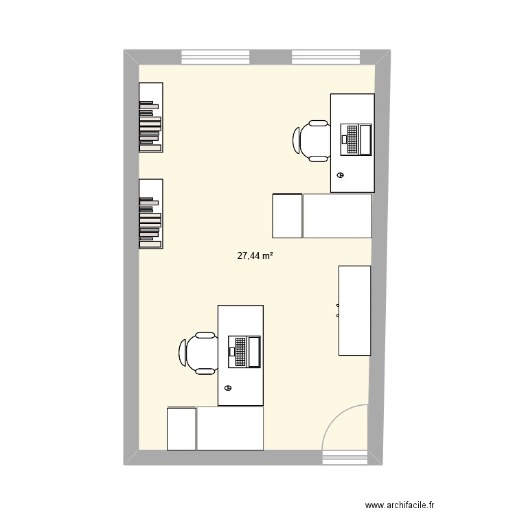 B387. Plan de 1 pièce et 27 m2