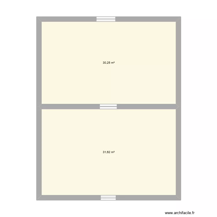 N+1. Plan de 2 et 62 m² N+1. Plan de 2 et 62 m²