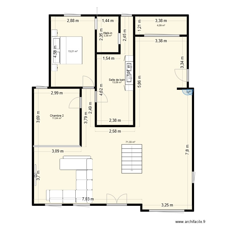 Maison rénovée. Plan de 6 pièces et 116 m2
