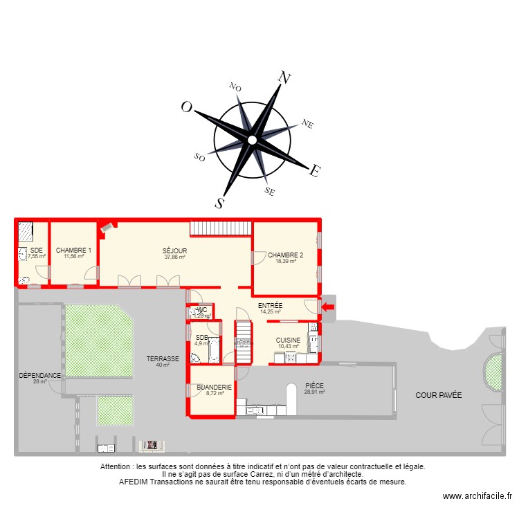 BI 19056 - . Plan de 29 pièces et 427 m2