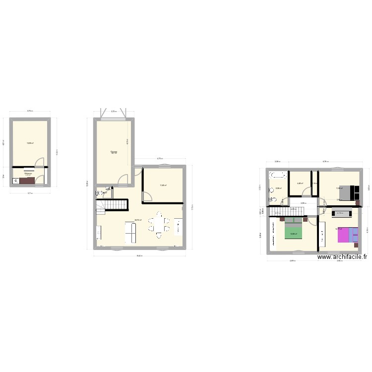 maison Le Coteau. Plan de 12 pièces et 139 m2