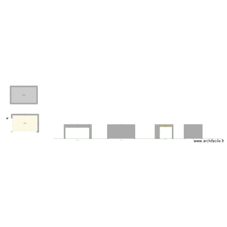 pOOL HAUT. Plan de 2 pièces et 39 m2