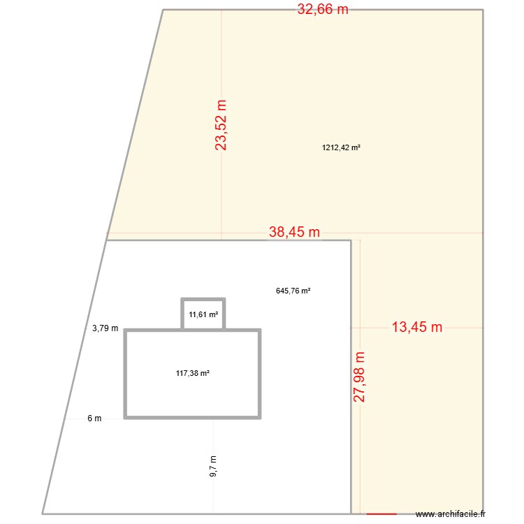 Terrain Chemin du Rocher. Plan de 4 pièces et 2130 m2