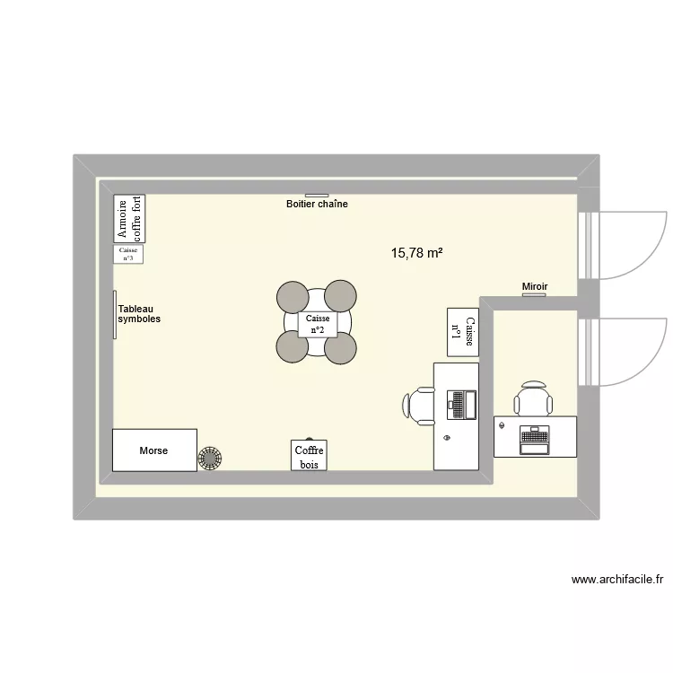 GARAGE. Plan de 2  et 19 m²