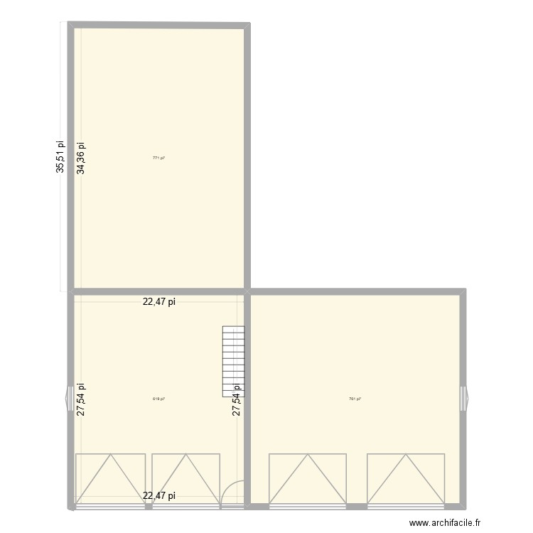 intergeneration. Plan de 3 pièces et 200 m2