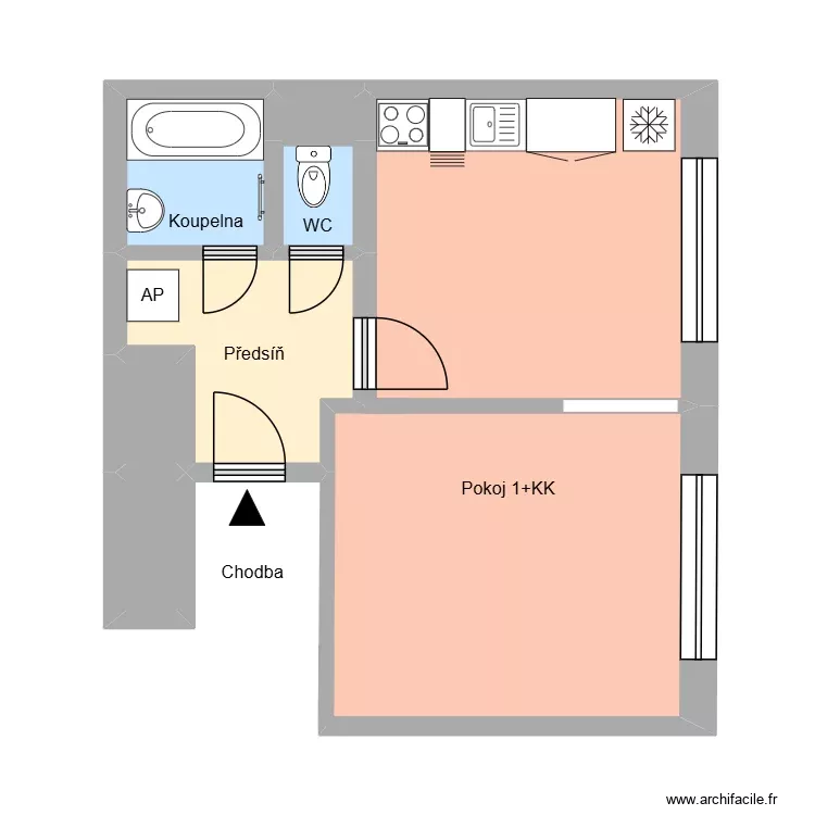Na N&aacute;břež&iacute; 652 byt 1 HA. Plan de 12 Pièces et 156 m²