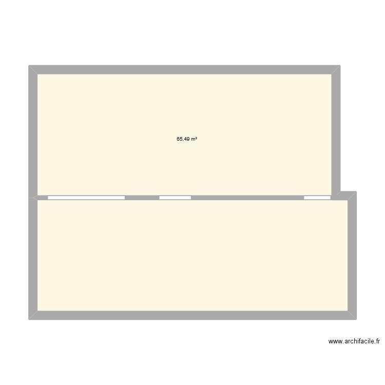 Maison PEUPLIERS - RDC STRUCTURE. Plan de 1 pièce et 65 m2