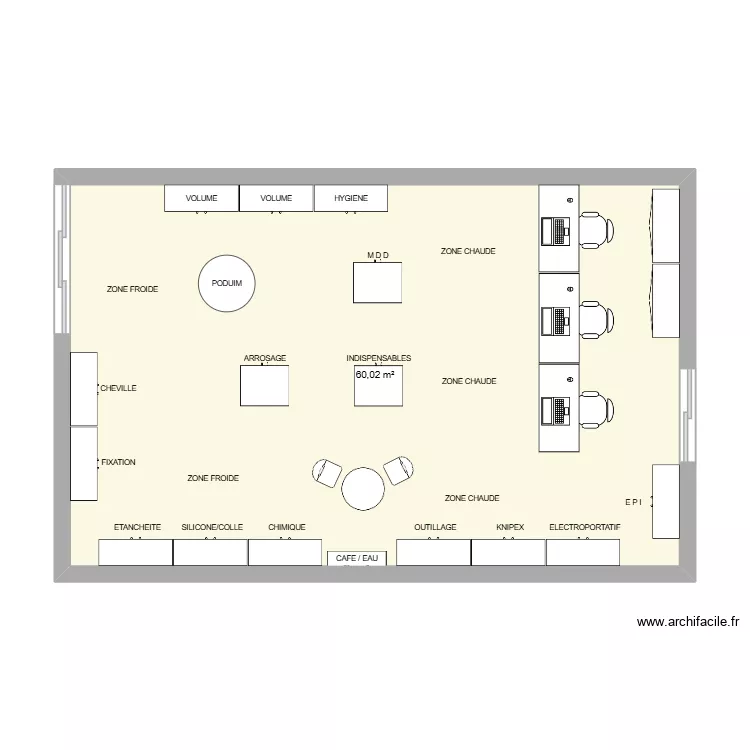 SHOWROOM. Plan de 0 pièce et 0 m2