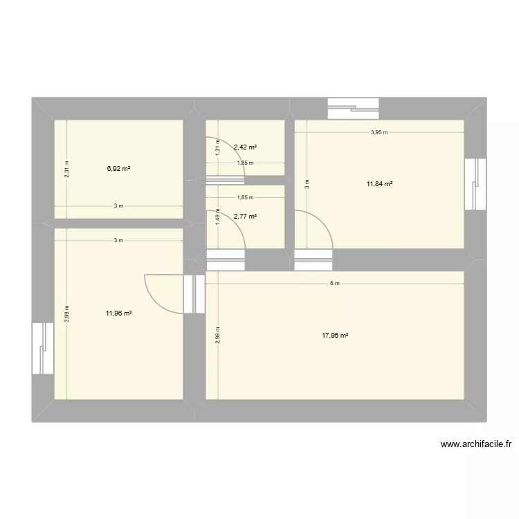maison. Plan de 6 et 54 m² maison. Plan de 6 et 54 m²