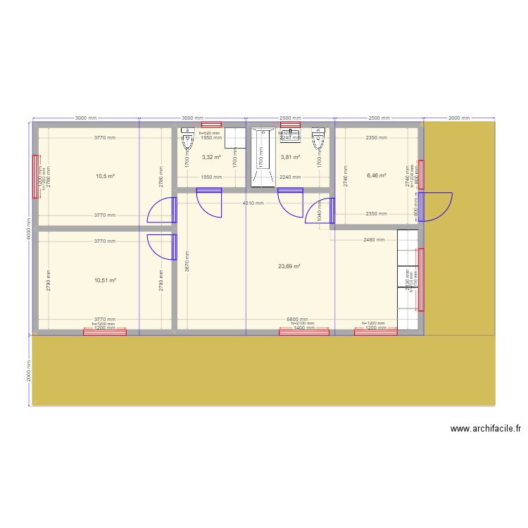 Владислав. Plan de 7 pièces et 92 m2