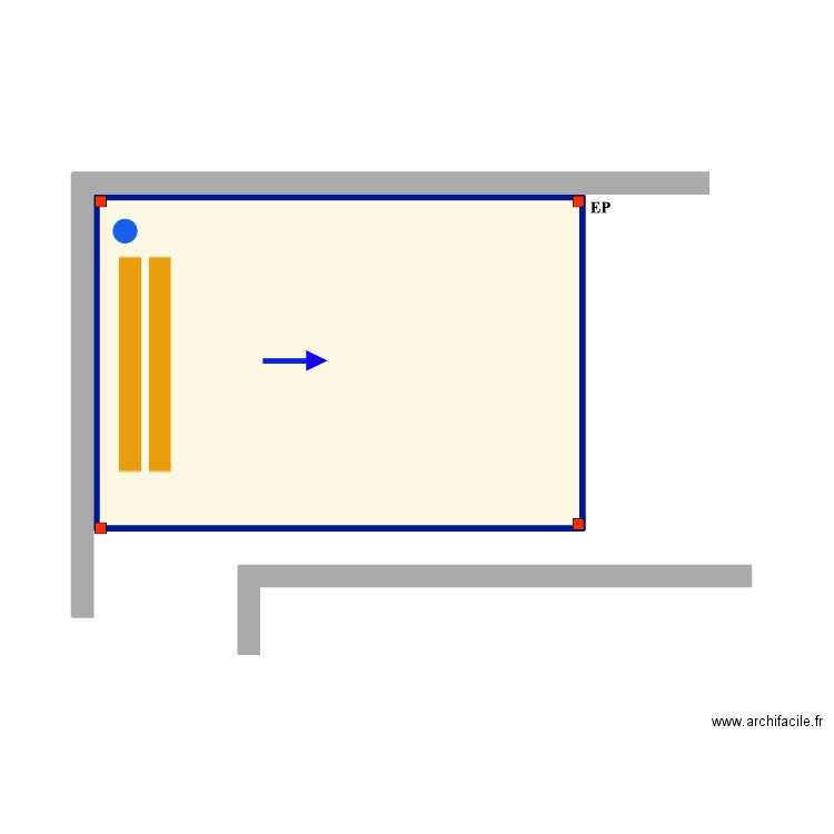 tavira. Plan de 1 pièce et 23 m2
