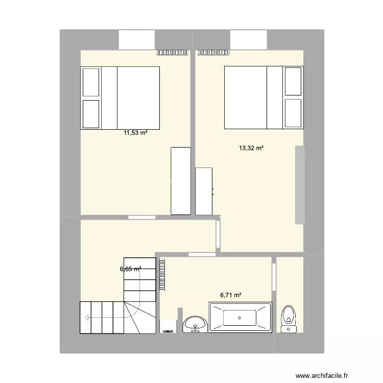 chambres Charmensac. Plan de 4 et 38 m² chambres Charmensac. Plan de 4 et 38 m²