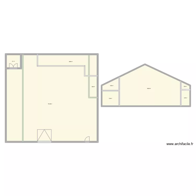 111. Plan de 9  et 298 m²
