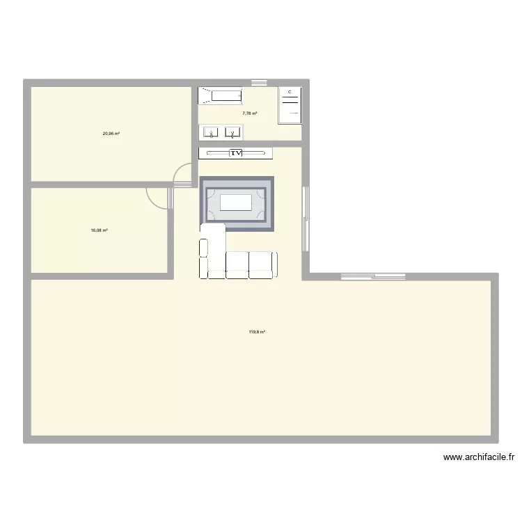 1er Maison Mélina. Plan de 4 et 165 m² 1er Maison Mélina. Plan de 4 et 165 m²