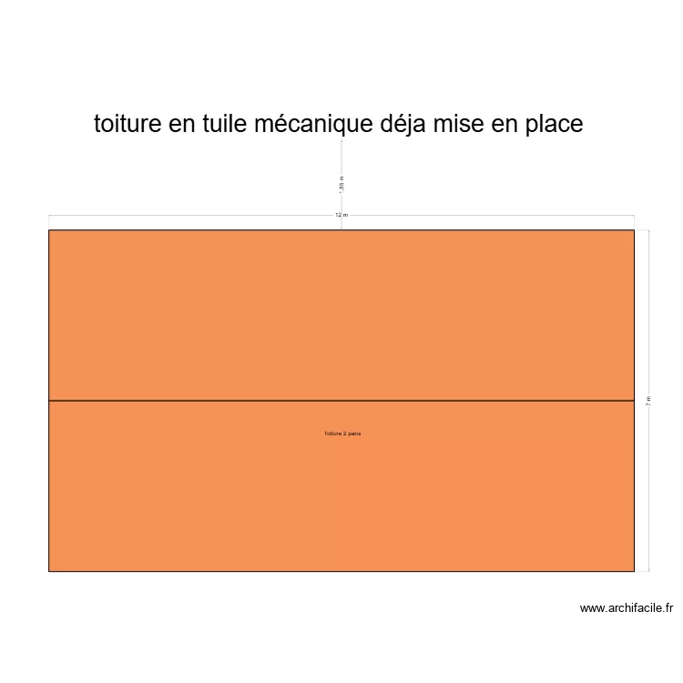 toiture. Plan de 