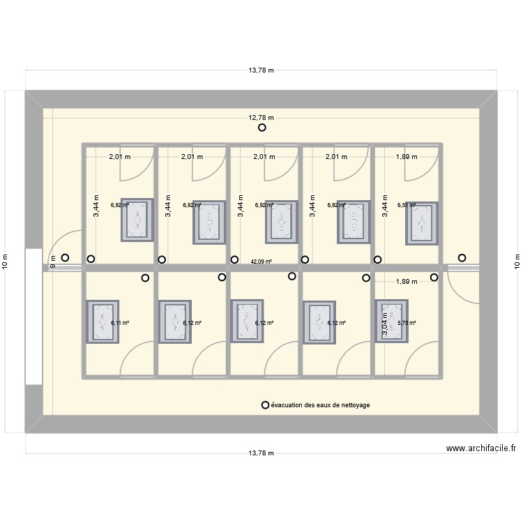 bergerie du haut. Plan de 11 pièces et 179 m2