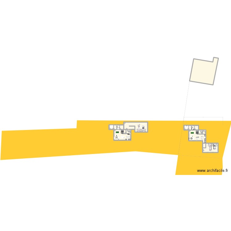 Courte soupe 4. Plan de 32 pièces et 1312 m2