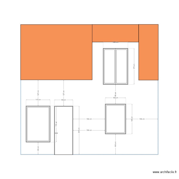 Future façade. Plan de 0 pièce et 0 m2