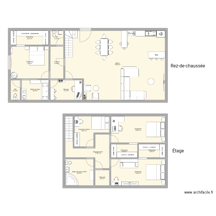2025 - 1. Plan de 16 pièces et 186 m2