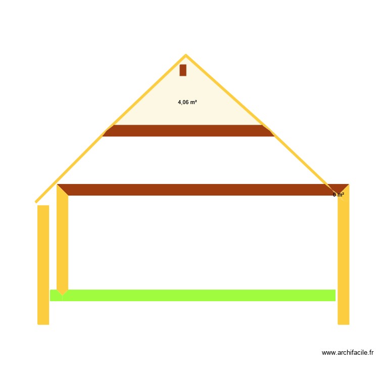 coupe. Plan de 0 pièce et 0 m2