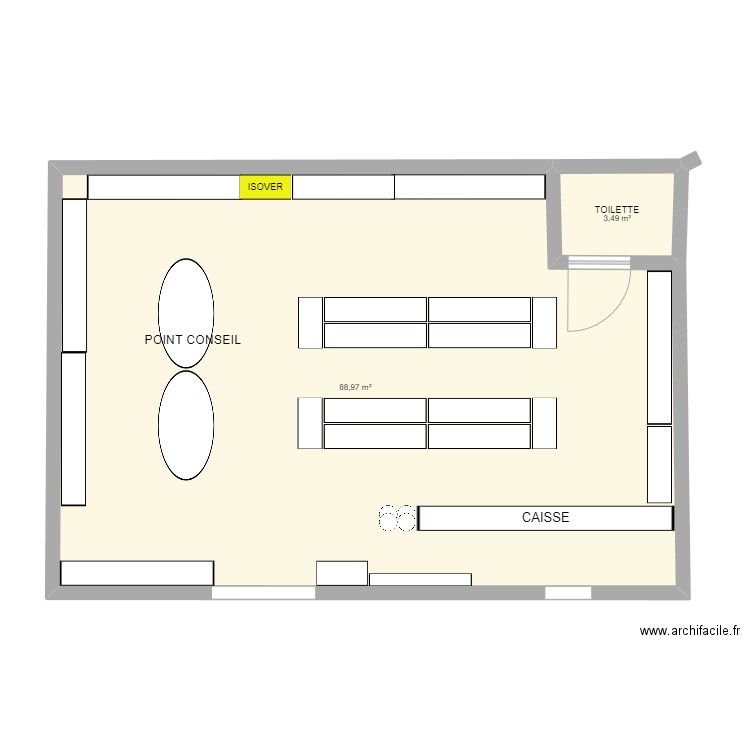 SHOWROOM. Plan de 0 pièce et 0 m2