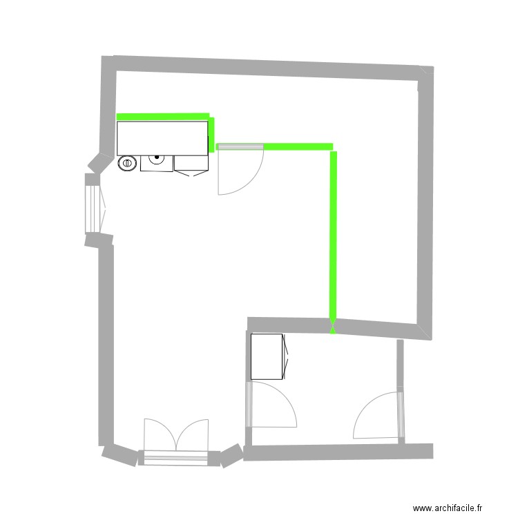 sdb besse. Plan de 0 pièce et 0 m2