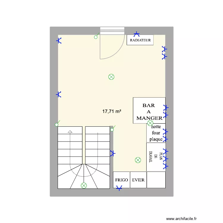 RDC. Plan de 1 et 18 m² RDC. Plan de 1 et 18 m²