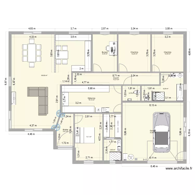 Nou2. Plan de 13 et 193 m² Nou2. Plan de 13 et 193 m²