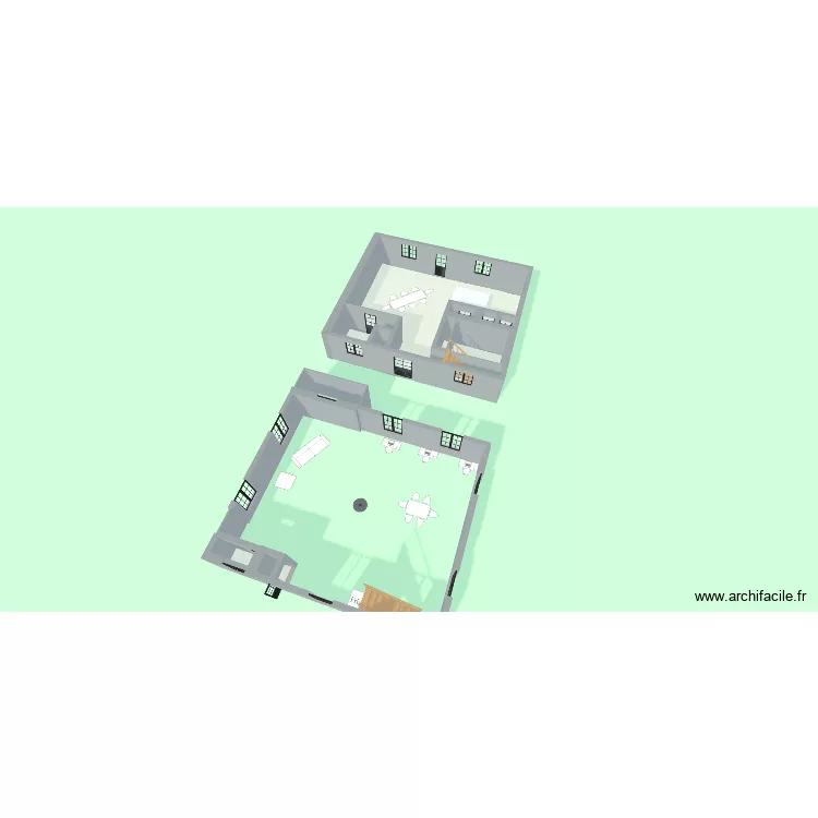 toto. Plan de 18  et 149 m²