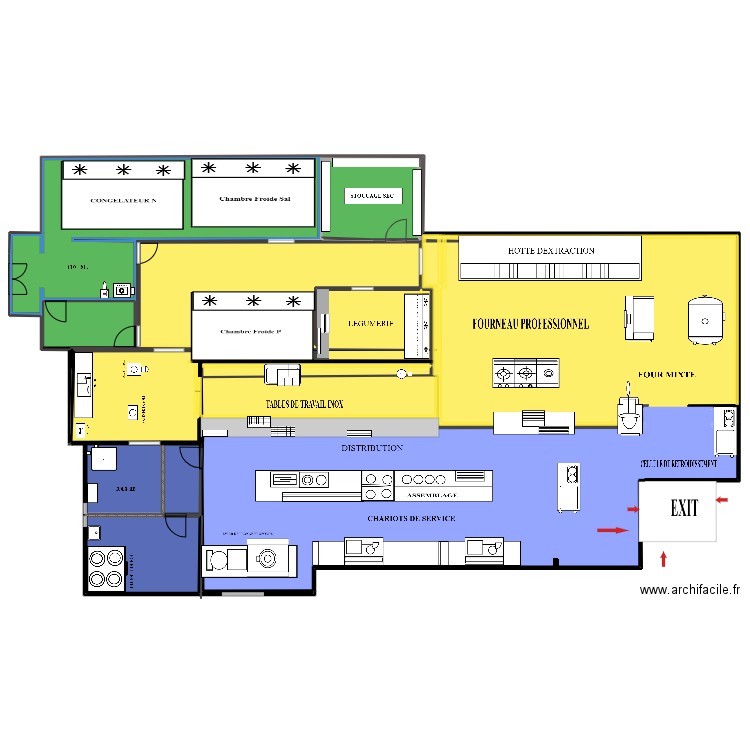 cuisine BON. Plan de 23 pièces et 2236 m2