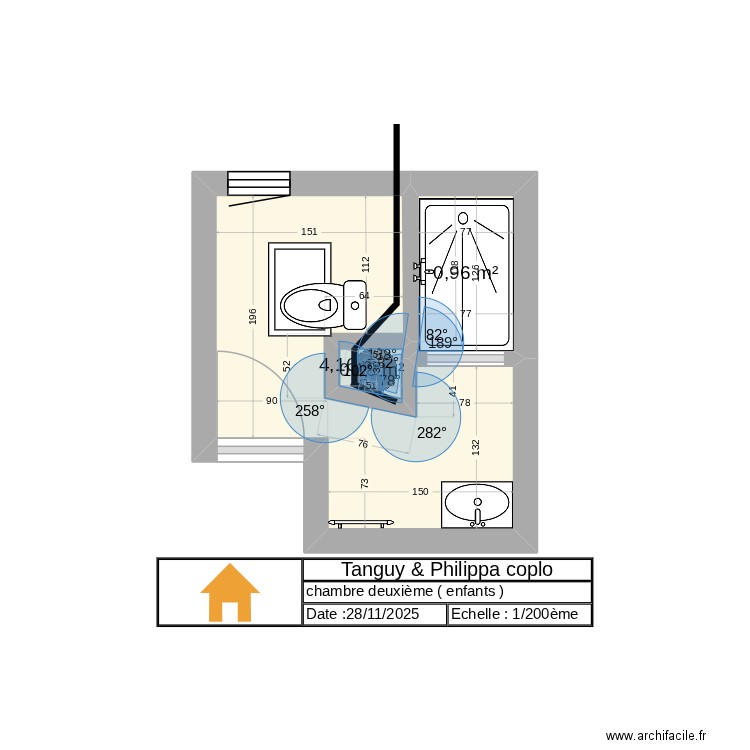 coplo tanguy5. Plan de 3 pièces et 5 m2