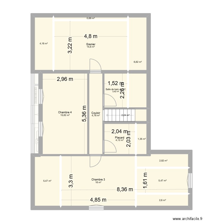 Londres Existant. Plan de 29 pièces et 291 m2