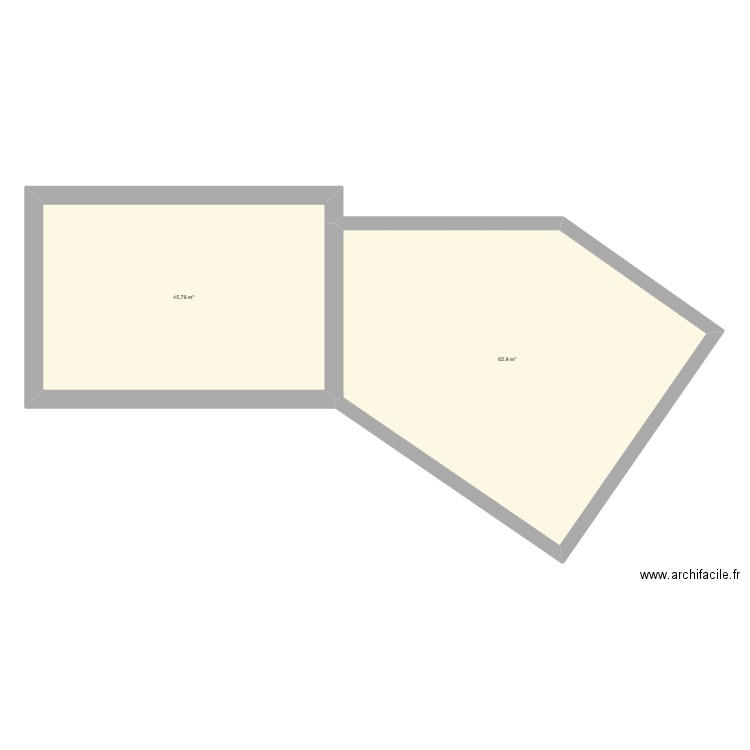 Maison 3. Plan de 2 pièces et 112 m2