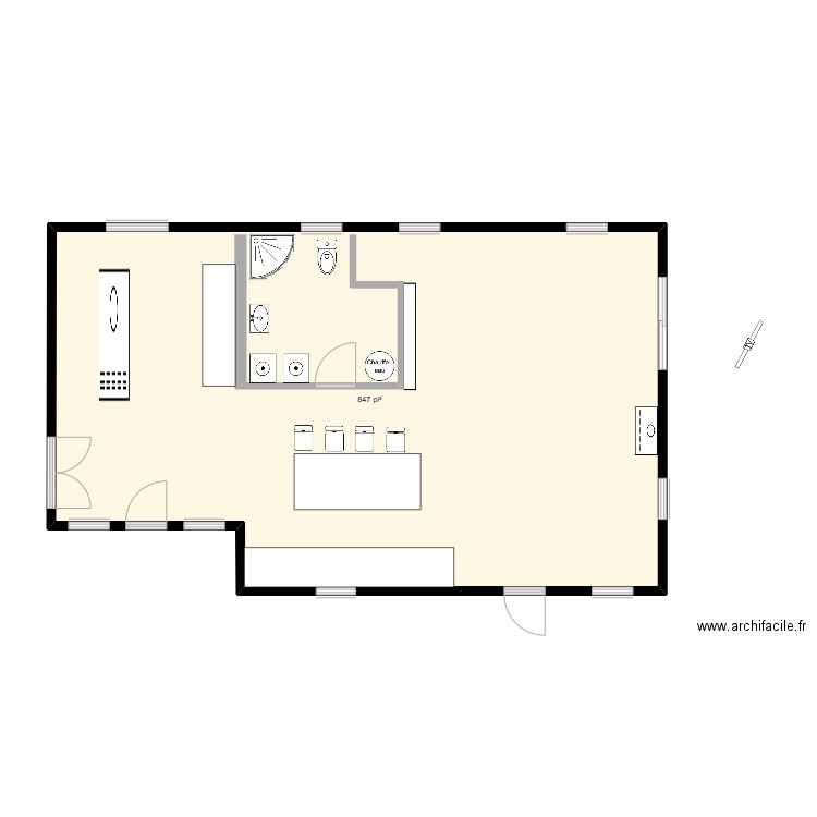 cabane a sucre. Plan de 1 pièce et 79 m2