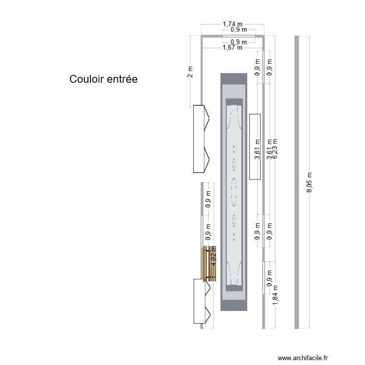 NISSA - Entr&eacute;e Couloir. Plan de 0 pièce et 0 m2