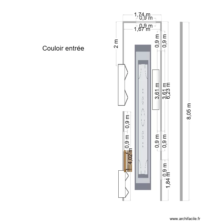 NISSA - Entr&eacute;e Couloir. Plan de 