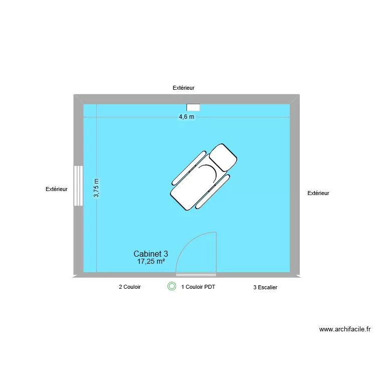 31185 Cabinet 3. Plan de 1 et 17 m² 31185 Cabinet 3. Plan de 1 et 17 m²