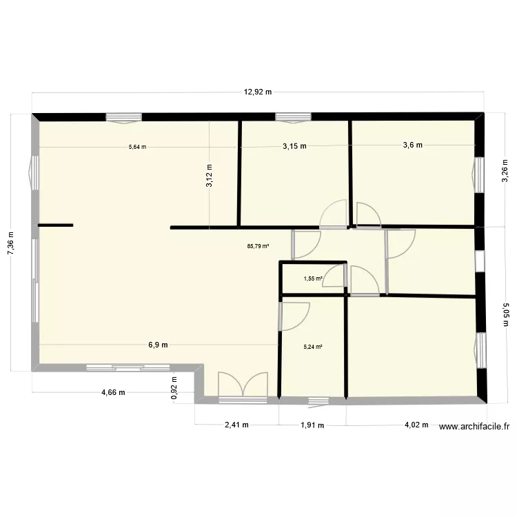 castel 11. Plan de 3  et 93 m²