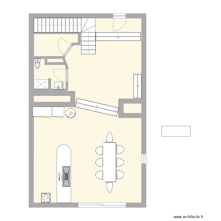 St gand. Plan de 3 pièces et 163 m2