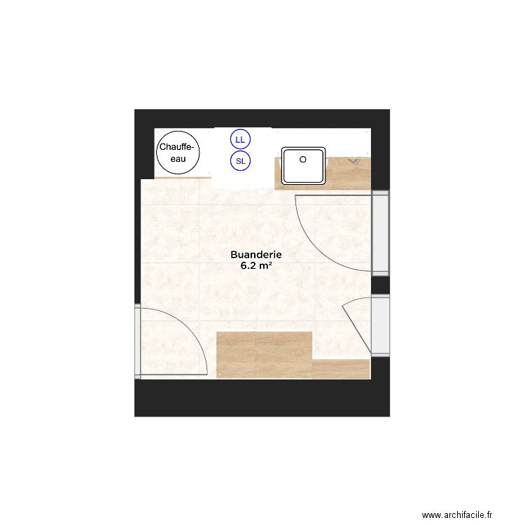 buanderie Amand. Plan de 0 pièce et 0 m2