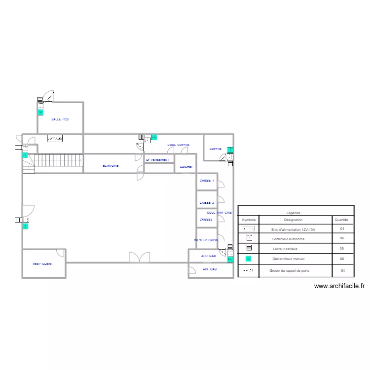 Plan akwa  RDC acc&egrave;s prop. Plan de 