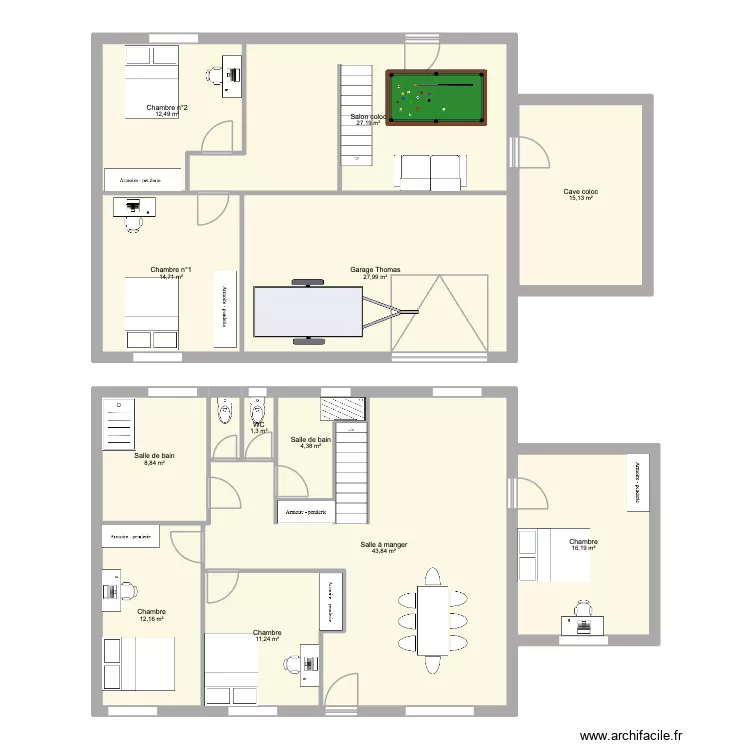 Maison plouzane. Plan de 12  et 195 m²