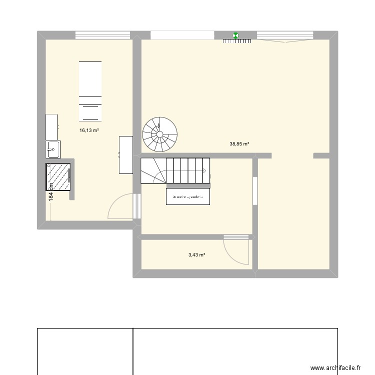 Magnolia RDJ - Base. Plan de 3 pièces et 60 m2