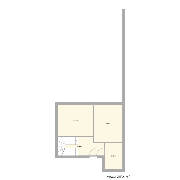 Paula. Plan de 4 pièces et 40 m2