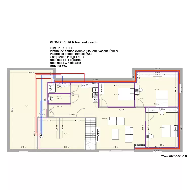 Laurent & Jess Plomberie. Plan de 9  et 165 m²